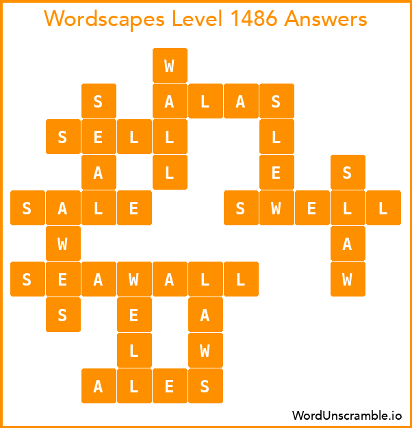 Wordscapes Level 1486 Answers