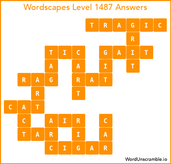 Wordscapes Level 1487 Answers