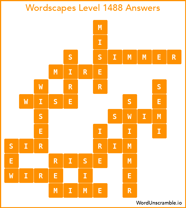 Wordscapes Level 1488 Answers