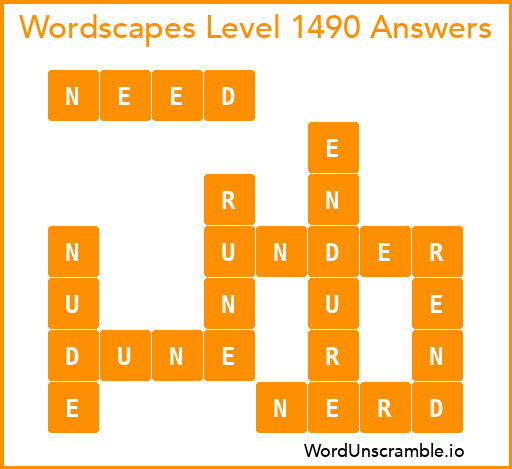 Wordscapes Level 1490 Answers