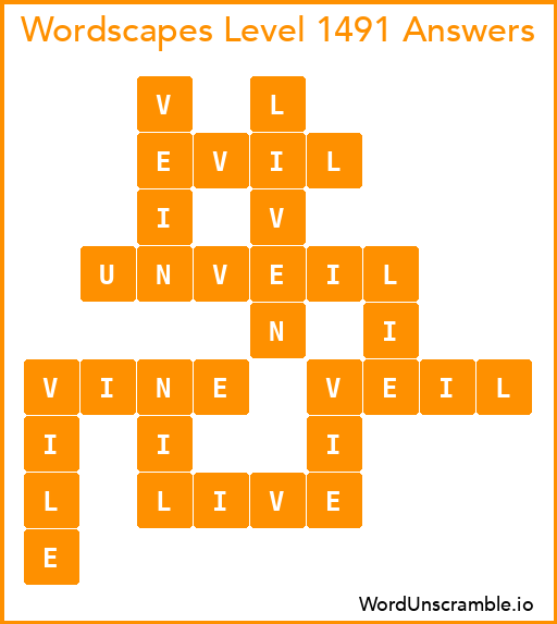 Wordscapes Level 1491 Answers