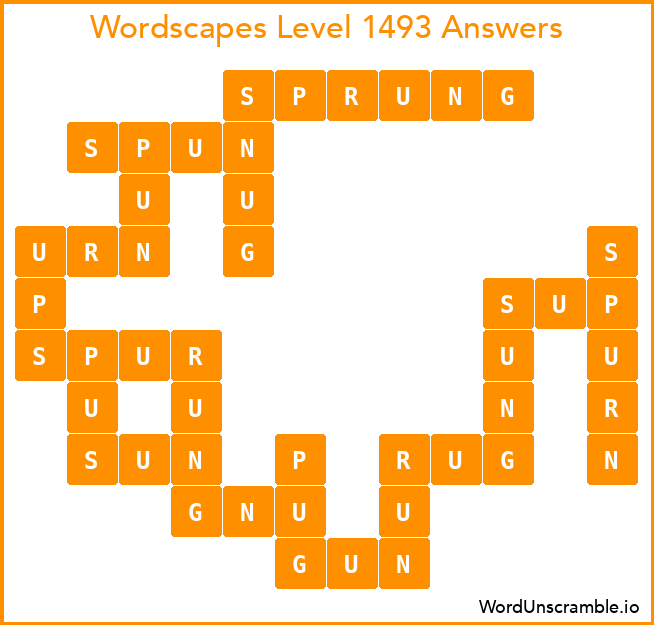 Wordscapes Level 1493 Answers