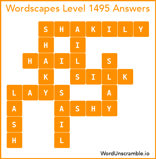 Wordscapes Level 1495 Answers