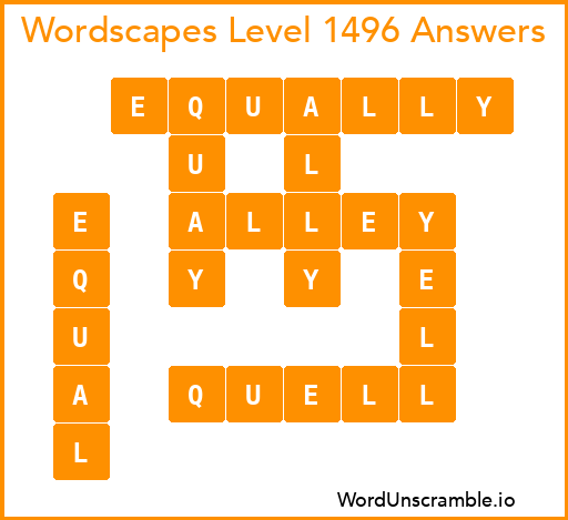 Wordscapes Level 1496 Answers