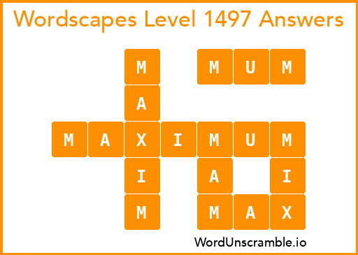 Wordscapes Level 1497 Answers