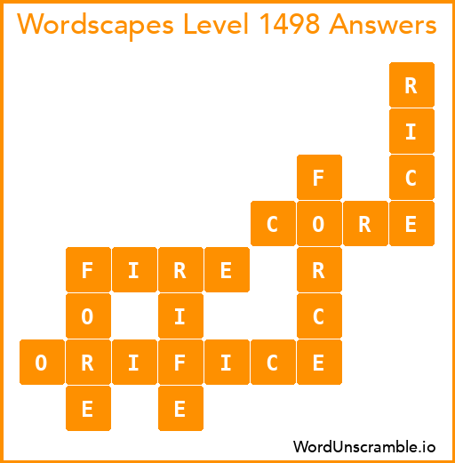 Wordscapes Level 1498 Answers