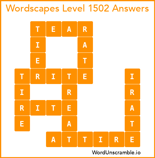 Wordscapes Level 1502 Answers