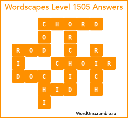 Wordscapes Level 1505 Answers