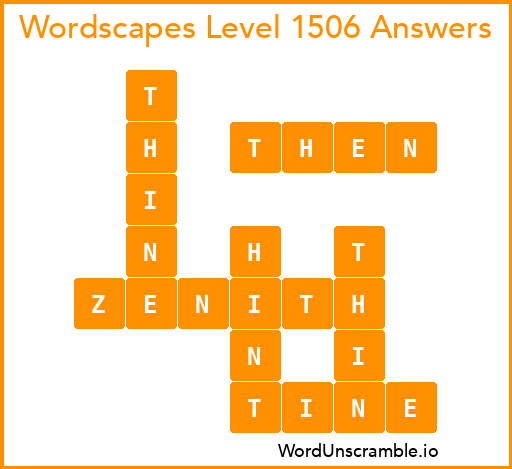 Wordscapes Level 1506 Answers
