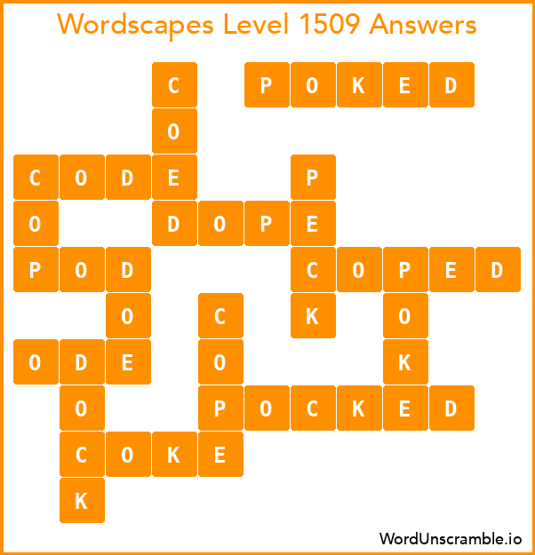 Wordscapes Level 1509 Answers