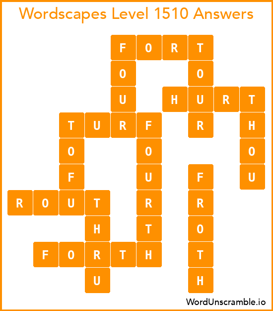 Wordscapes Level 1510 Answers