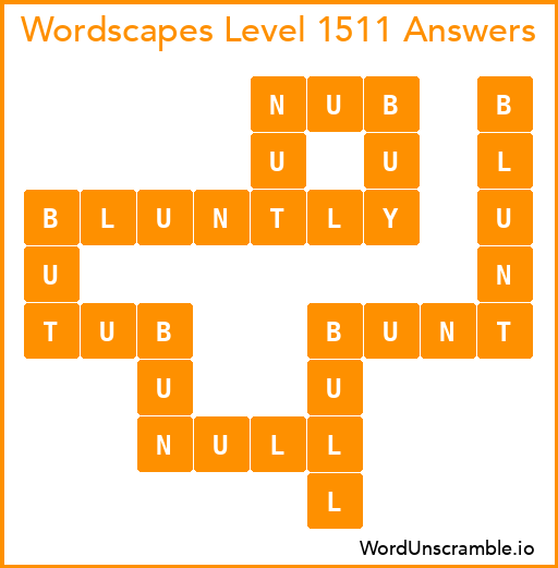 Wordscapes Level 1511 Answers