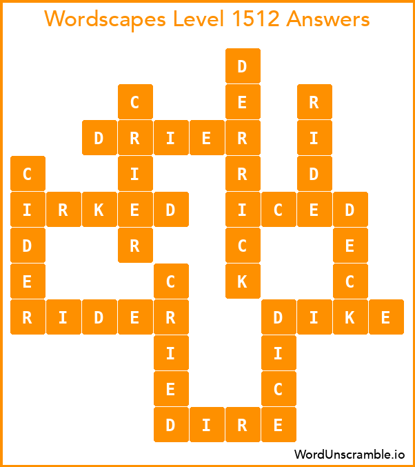 Wordscapes Level 1512 Answers