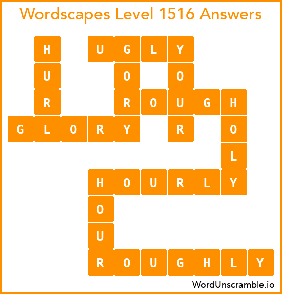 Wordscapes Level 1516 Answers