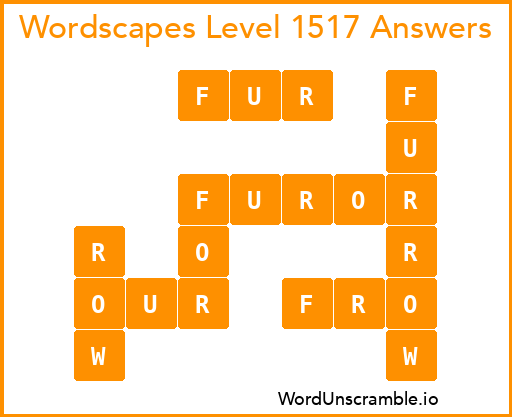 Wordscapes Level 1517 Answers