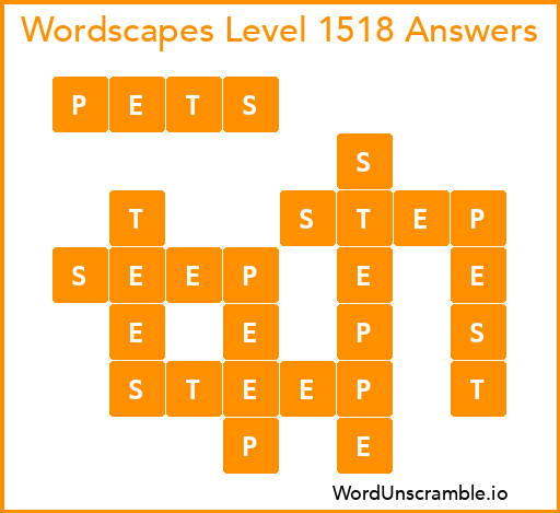 Wordscapes Level 1518 Answers