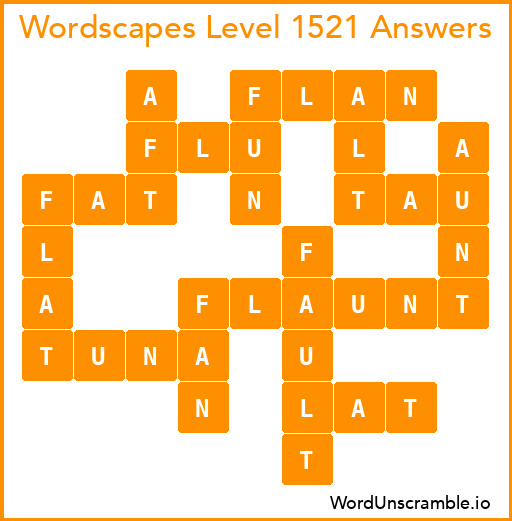 Wordscapes Level 1521 Answers
