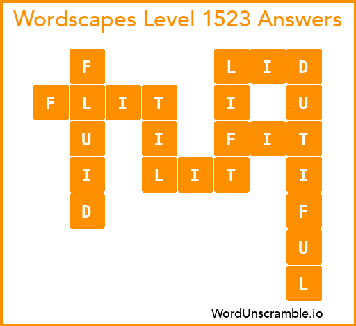 Wordscapes Level 1523 Answers