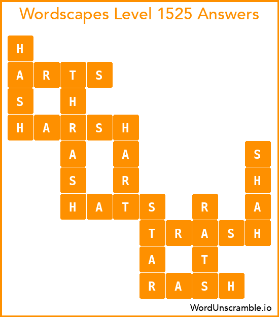 Wordscapes Level 1525 Answers