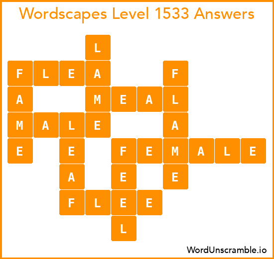 Wordscapes Level 1533 Answers