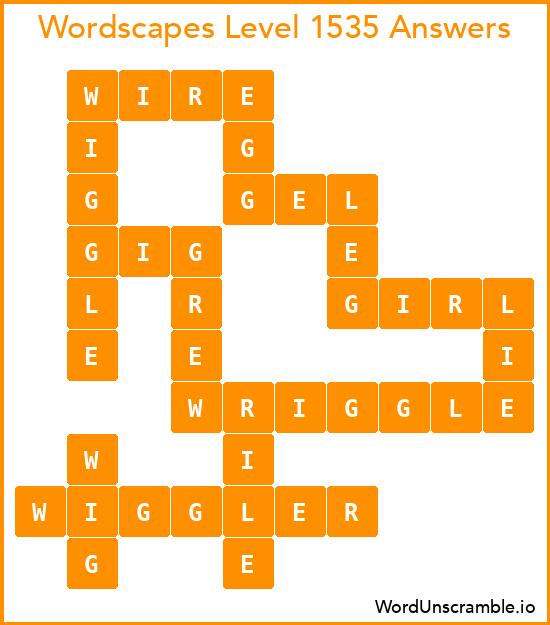 Wordscapes Level 1535 Answers