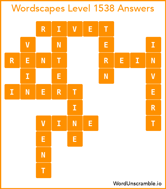 Wordscapes Level 1538 Answers