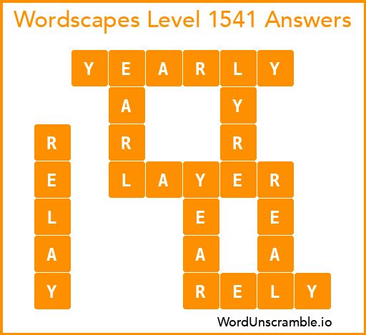Wordscapes Level 1541 Answers