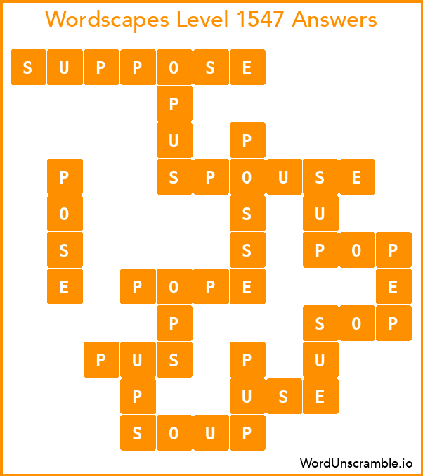 Wordscapes Level 1547 Answers