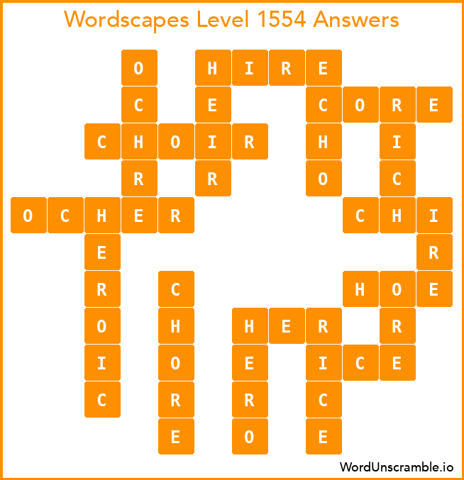 Wordscapes Level 1554 Answers