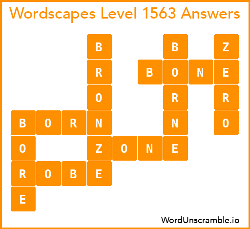 Wordscapes Level 1563 Answers