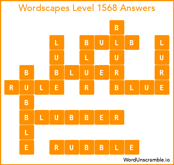 Wordscapes Level 1568 Answers