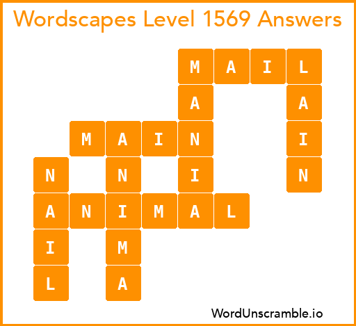 Wordscapes Level 1569 Answers