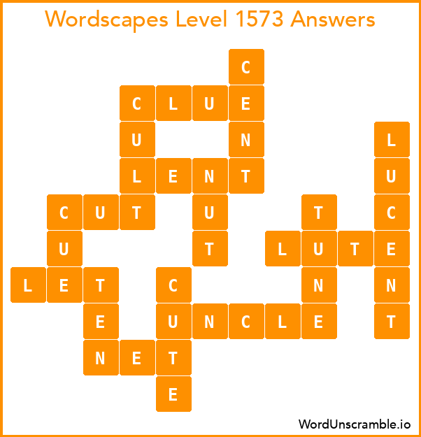 Wordscapes Level 1573 Answers