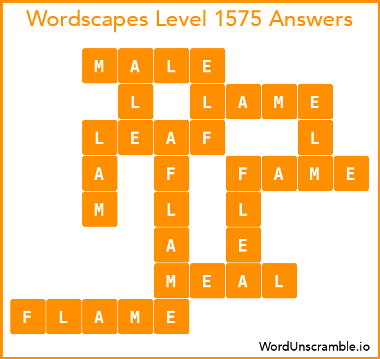 Wordscapes Level 1575 Answers