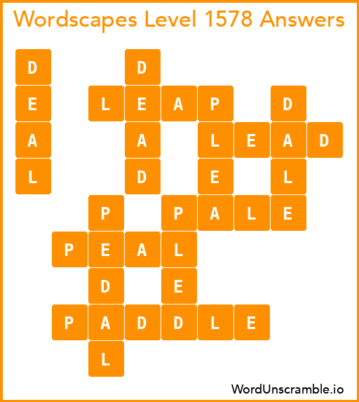 Wordscapes Level 1578 Answers
