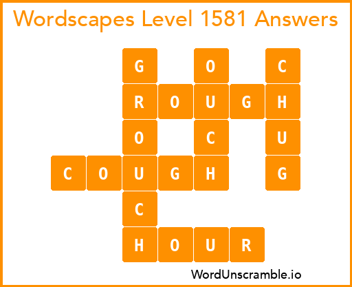 Wordscapes Level 1581 Answers