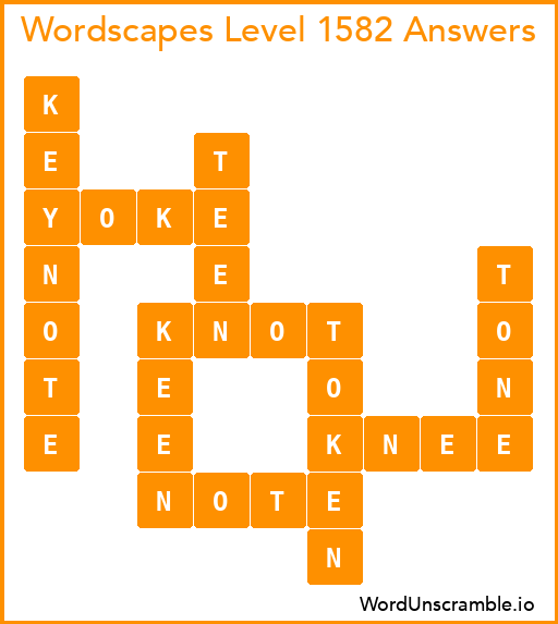 Wordscapes Level 1582 Answers
