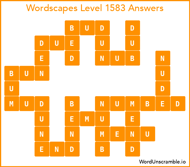 Wordscapes Level 1583 Answers