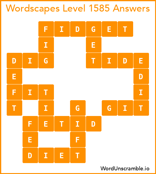 Wordscapes Level 1585 Answers