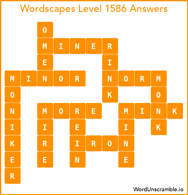Wordscapes Level 1586 Answers