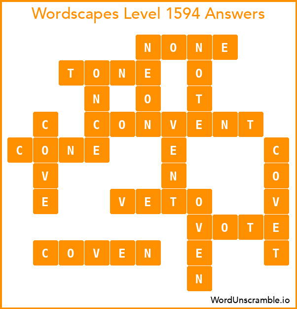 Wordscapes Level 1594 Answers