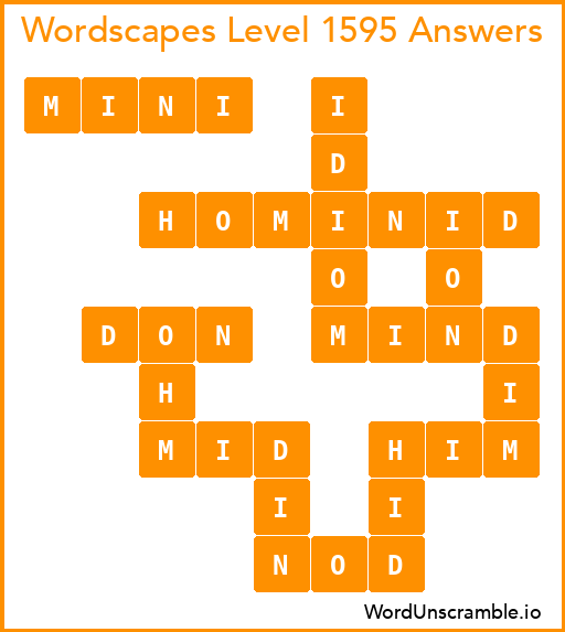 Wordscapes Level 1595 Answers