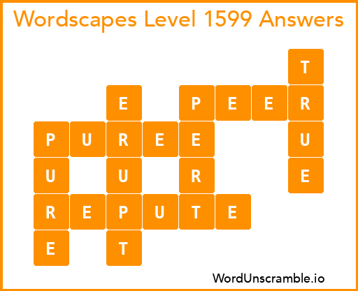 Wordscapes Level 1599 Answers