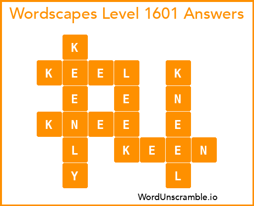 Wordscapes Level 1601 Answers