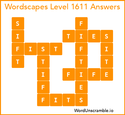 Wordscapes Level 1611 Answers