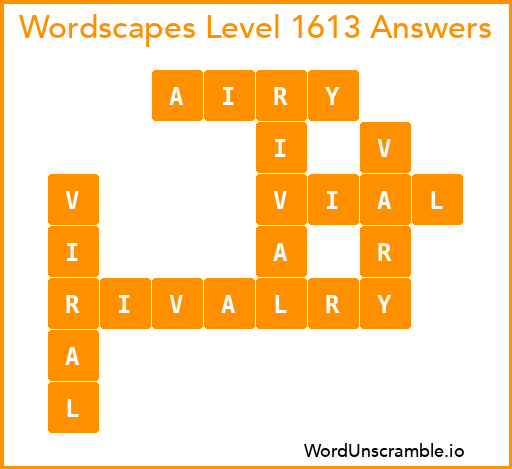 Wordscapes Level 1613 Answers