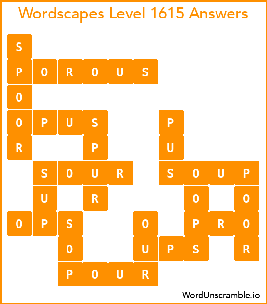 Wordscapes Level 1615 Answers
