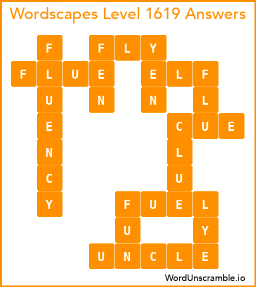 Wordscapes Level 1619 Answers