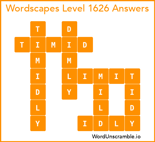 Wordscapes Level 1626 Answers