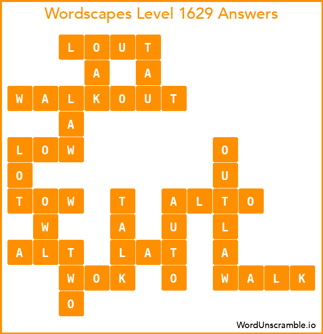 Wordscapes Level 1629 Answers